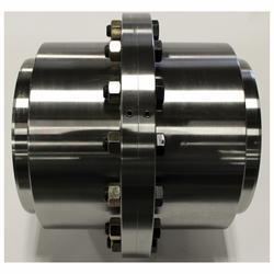 0100707F FULL FLEX COUPLINGCOMPLETE, F7 FF EBGEAR COUPLINGPowertork® 010070 F Series Flange Type Exposed Bolt Rough Stock Pilot Bore Full Flex Gear Coupling, 10.38 in Max Dia Bore, 20-3/4 in OD, 17-3/4 in OAL, 1166 in-lb Torque, 3150 rpm Max