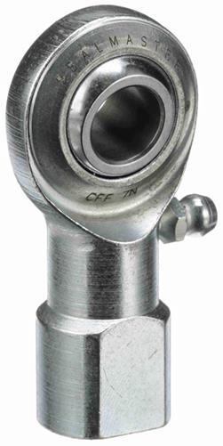 rpt cff 7n7/16IN FEMALE ROD ENDSealmaster® 1490701000 2-Piece Commercial Grade General Purpose Bearing Rod End With Zerk Grease Fitting, 7/16 in Dia Bore, 1-1/8 in OD, 5/8 in W, 6500 lb Static Load, Carbon Steel