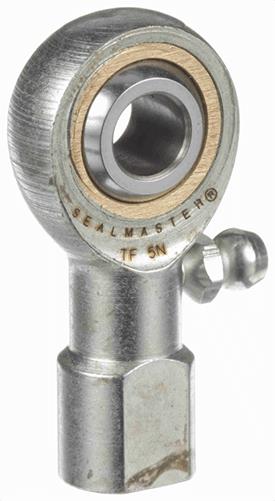 rpt tf 5n5/16IN FEMALE ROD ENDSealmaster® 1430501000 3-Piece Commercial Grade General Purpose Bearing Rod End With Zerk Grease Fitting, 5/16 in Dia Bore, 7/8 in OD, 0.437 in W, 3350 lb Static Load, Carbon Steel